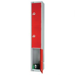 Elite Three Door 450mm Deep Lockers Red