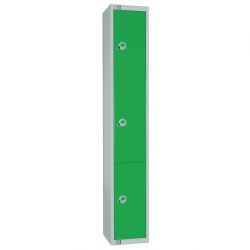 Elite Three Door 450mm Deep Lockers Green