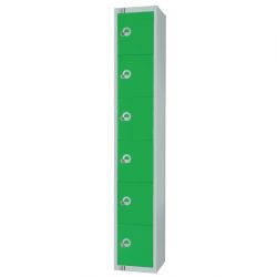 Elite Six Door 300mm Deep Lockers Green