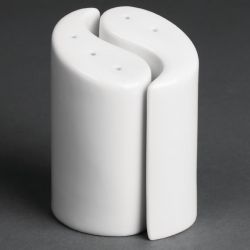 Olympia Whiteware Yin Yang Salt and Pepper Sets 95mm (12 Pack)