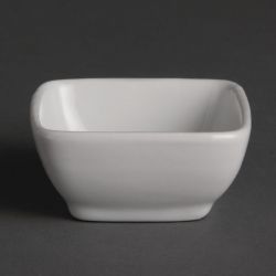 Olympia Whiteware Miniature Rounded Square Dishes 60mm (12 Pack)