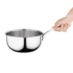 Vogue Stainless Steel & Aluminium Tri-Wall Flared Saut Pan 200mm