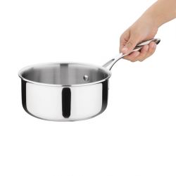 Vogue Stainless Steel & Aluminium Tri-Wall Saucepan 160mm