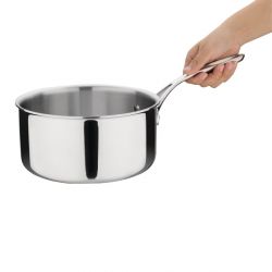Vogue Stainless Steel & Aluminium Tri-Wall Saucepan 200mm