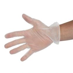 Vogue Powder-Free Vinyl Gloves Clear (Pack of 100)