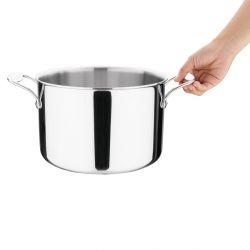 Vogue Stainless Steel & Aluminium Tri-Wall Stew Pan 240mm
