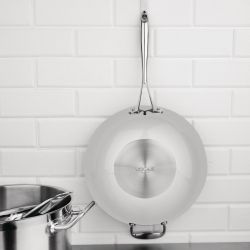 Vogue Tri Wall Wok Flat Base 300mm