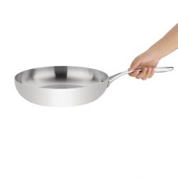 Vogue Stainless Steel & Aluminium Tri-Wall Frying Pan 28cm