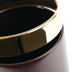 Bolero Waste Paper Bin Brown with Gold Rim 10.2Ltr