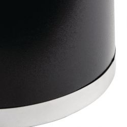 Bolero Waste Paper Bin Black with Silver Rim 10.2Ltr