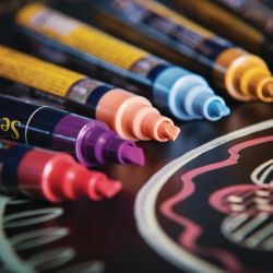 Securit Chalkmaster 6mm Liquid Chalk Pens Assorted Colours (8 pack)