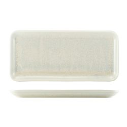 Terra Porcelain Pearl Narrow Rectangular Platter 36 x 16.5cm - Pack of 3