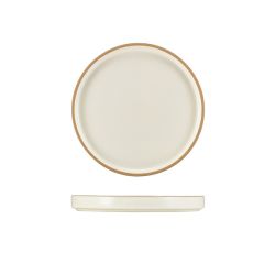 GenWare Kava White Stoneware Presentation Plate 18cm - Pack of 6
