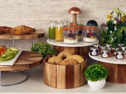 GenWare Acacia Wood Straight Sided Bowl 22.5 x 12cm