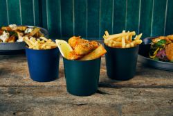 GenWare Metallic Blue Serving Cup  8.5 x 8.5cm - Pack of 12