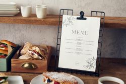 GenWare Black Wire A4 Menu Holder