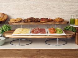 GenWare Silver Anti-Slip Round Buffet Riser 10cm
