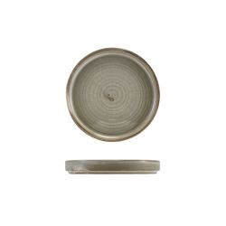 Terra Porcelain Grey Low Presentation Plate 14cm - Pack of 12
