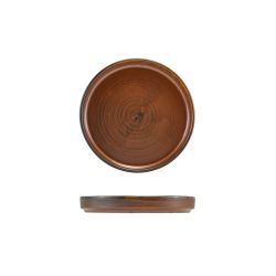 Terra Porcelain Rustic Copper Low Presentation Plate 14cm - Pack of 12