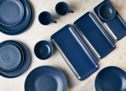 Antigo Stoneware Denim Narrow Rectangular Platter 31 x 14cm - Pack of 6