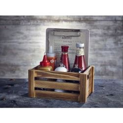 Genware Dark Rustic Wooden Crate 21.5x15x10.8cm