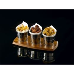 Stainless Steel Serving Bucket 10cm Dia - Pack of 12