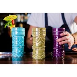 Genware Green Tiki Mug 40cl/ 14oz - Pack of 4