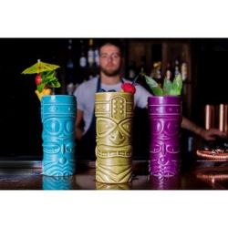 Genware Green Tiki Mug 40cl/ 14oz - Pack of 4