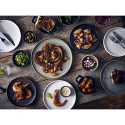 Terra Porcelain Rustic Copper Low Presentation Plate 18cm - Pack of 6