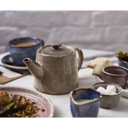 Terra Porcelain Grey Teapot 50cl/ 17.6oz - Pack of 6