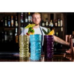 Genware Blue Tiki Mug 40cl/ 14oz - Pack of 4