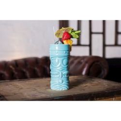 Genware Blue Tiki Mug 40cl/ 14oz - Pack of 4