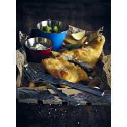 Genware Dark Rustic Wooden Crate 35 x 23 x 4cm