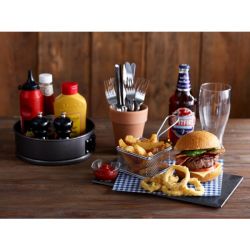 Genware Slate Platter 32 X 18cm 1/3 GN - Pack of 6