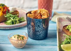 GenWare Black Floral Stainless Steel Serving Cup 8.5 x 8.5cm - Pack of 12