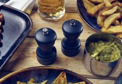 Blue Wooden Salt/ Pepper Grinder 10cm - Pack of 6