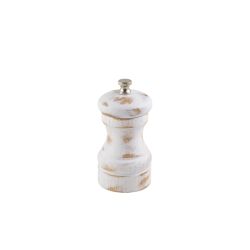 White Wash Salt/ Pepper Grinder 10cm - Pack of 6