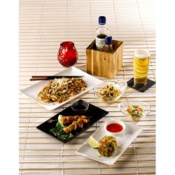 Luna Stoneware White Rectangular Plate 25 x 15cm/ 10 x 6