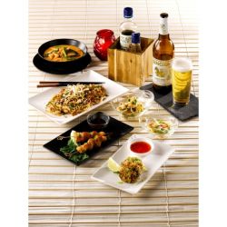 Luna Stoneware White Rectangular Plate 25 x 15cm/ 10 x 6