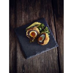 Genware Natural Edge Slate Platter 20 X 20cm - Pack of 6