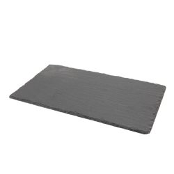 Genware Natural Edge Slate Platter 25 X 13cm - Pack of 6