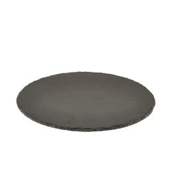 Genware Natural Edge Slate Platter 30cm Round - Pack of 6