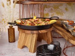 Black Enamel Paella Pan 30cm - Pack of 6