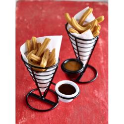 Genware Serving Cone 1 Ramekin Well 21.5cm