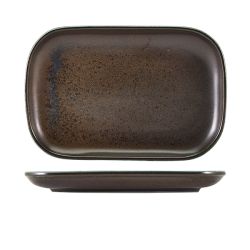 Terra Porcelain Black Rectangular Plate 29 x 19.5cm - Pack of 6