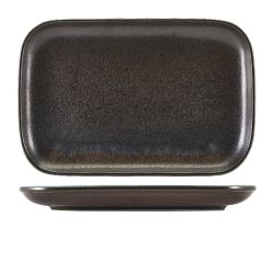 Terra Porcelain Black Rectangular Plate 34.5 x 23.5cm - Pack of 6