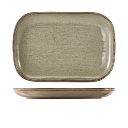 Terra Porcelain Grey Rectangular Plate 29 x 19.5cm - Pack of 6