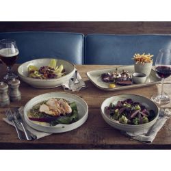 Terra Porcelain Grey Presentation Plate 26cm - Pack of 6