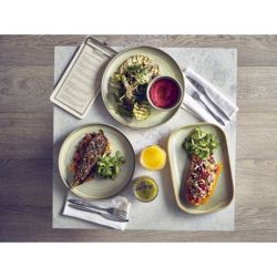 Terra Porcelain Matt Grey Presentation Plate 20.5cm - Pack of 6