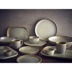 Terra Porcelain Matt Grey Round Bowl 12.5cm - Pack of 6